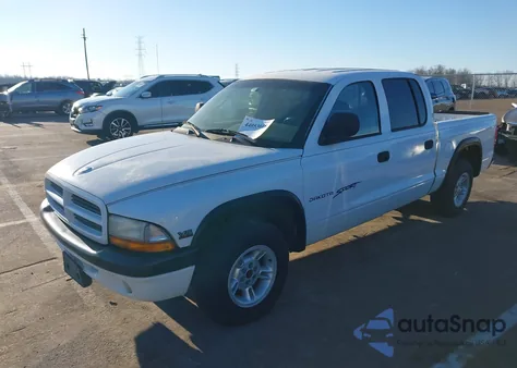 2000 Dodge Dakota Slt/Sport from USA, damaged, VIN 1B7GL2AX0YS648421